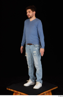  Hamza blue jeans blue sweatshirt dressed standing white sneakers whole body 0002.jpg